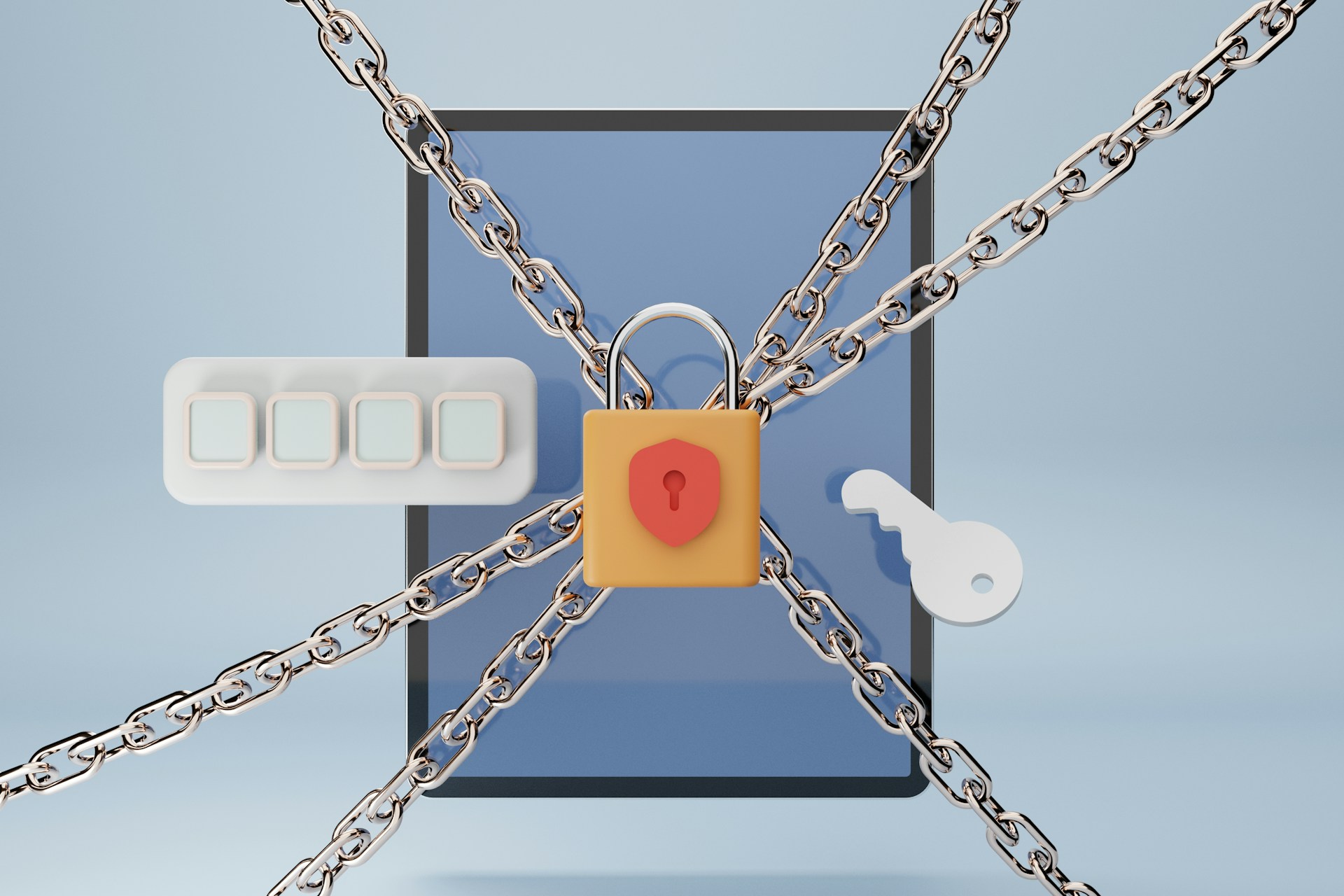 Close-up of a padlock with attached keys resting on a surface, symbolizing account security and identity verification